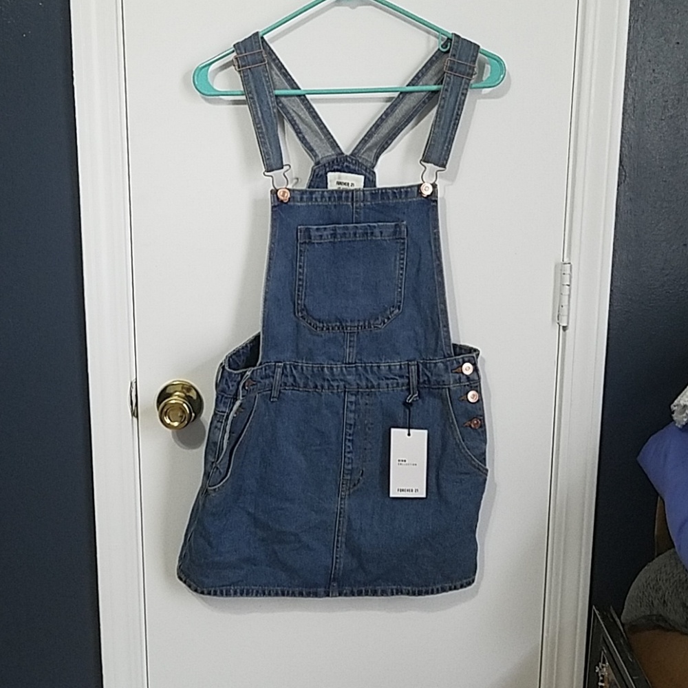 denim overall dress